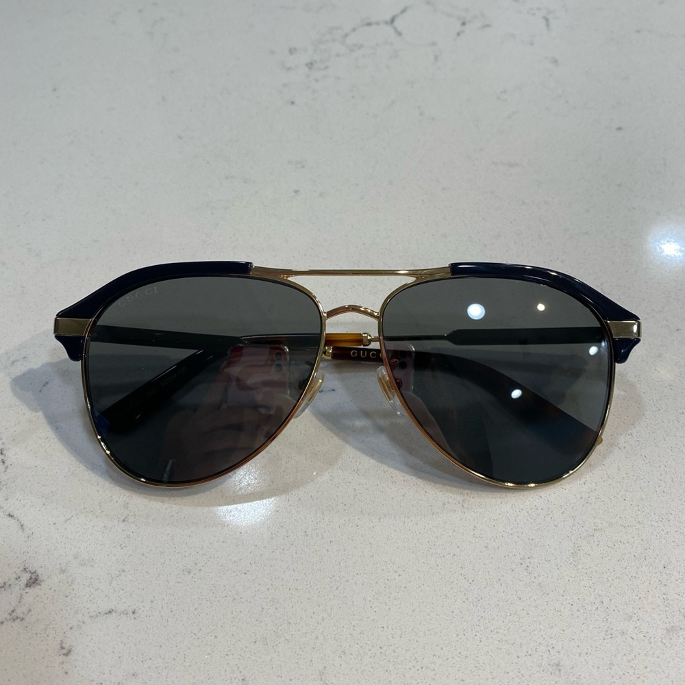 Gucci 60mm Aviator Sunglasses